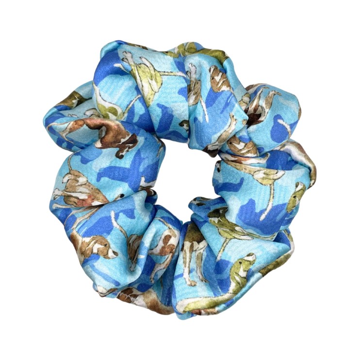 Scrunchie jedwabana w pieski