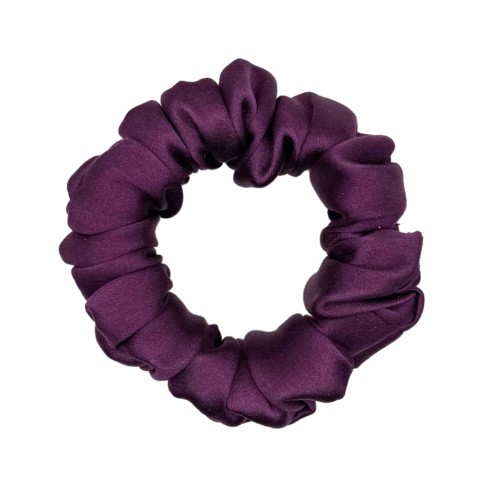 Scrunchie jedwabna Śliwka mała