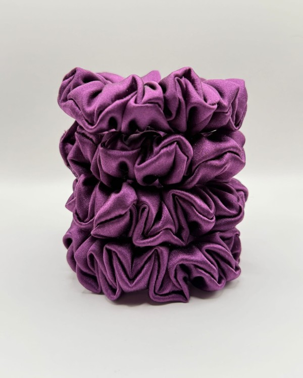 Scrunchie jedwaba śliwka