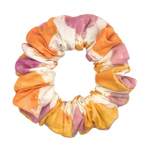 Scrunchie wiskoza bawełna Kropki mała