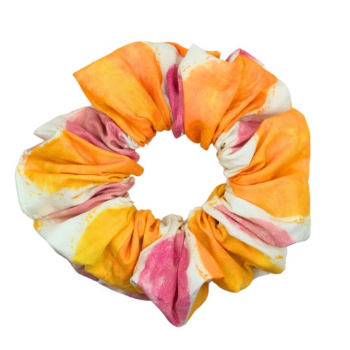 Scrunchie wiskoza bawełna Kropki rozmiar standardowy
