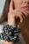 Ręcznie szyta gumka do włosów scrunchie z jedwabiu i wiskozy w panterkę