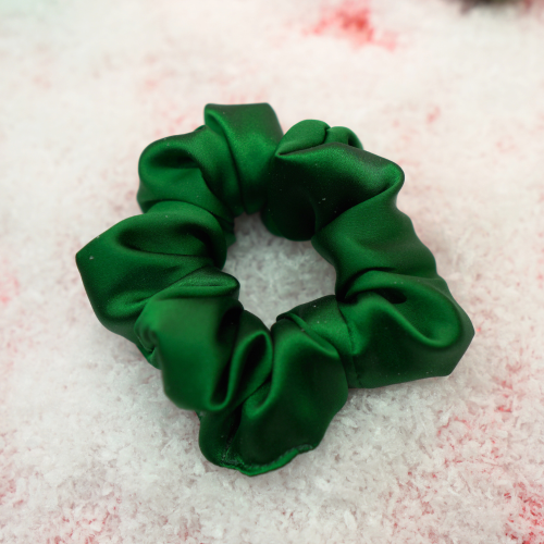 Scrunchie jedwabna Zielona