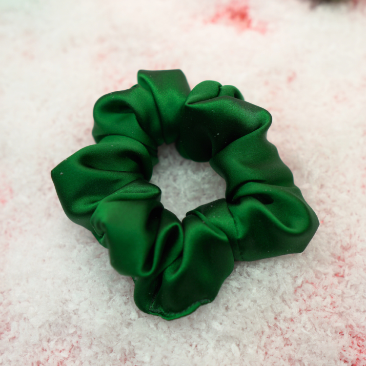 Scrunchie jedwabna Zielona