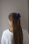 Granatowa scrunchie do włosów